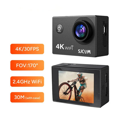 4K Ultra HD Action Camera 30M Waterproof Black