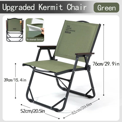 Folding Lounge Camping Chair Kemit Style Green
