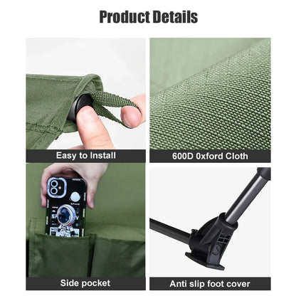 Portable Camping Cot Compact Folding Bed Green