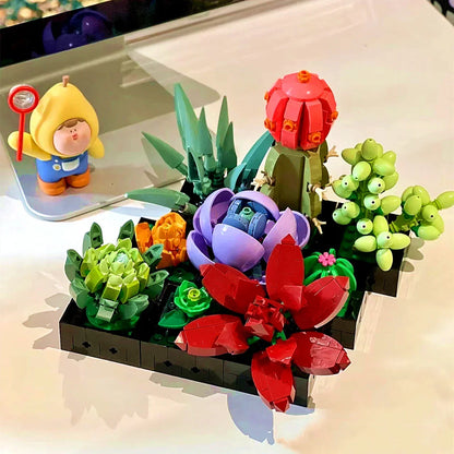 771 PCS 9in1 Succulents Bonsai Building Blocks