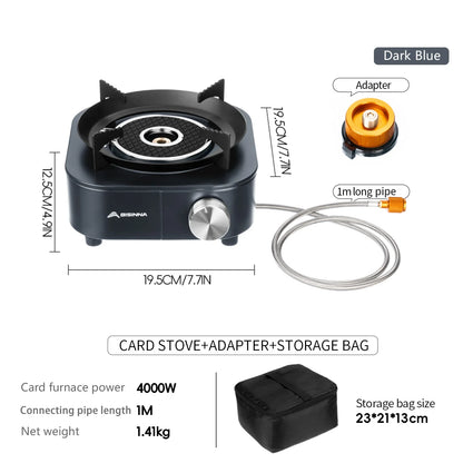 4000W High-Power Infrared Gas Stove Dark Blue