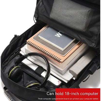 80L Large Capacity Men’s Travel Backpack Waterproof Bag Black