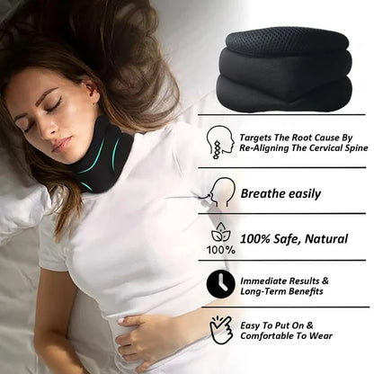 Adjustable Soft Foam Cervical Neck Brace Support Black