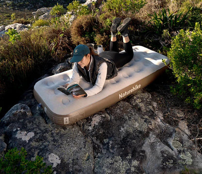 Camping Air Mattress PVC Inflatable Bed Khaki