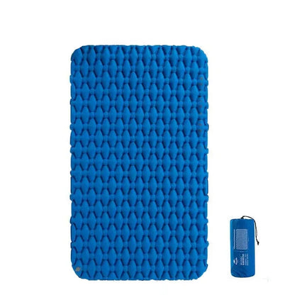 Double Air Mattress Inflatable Sleeping Pad Blue