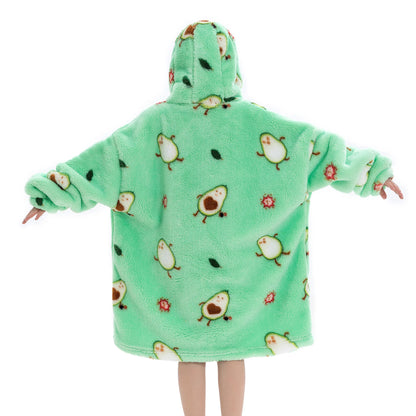 Sherpa Fleece Oversized Wearable Blanket Hoodie