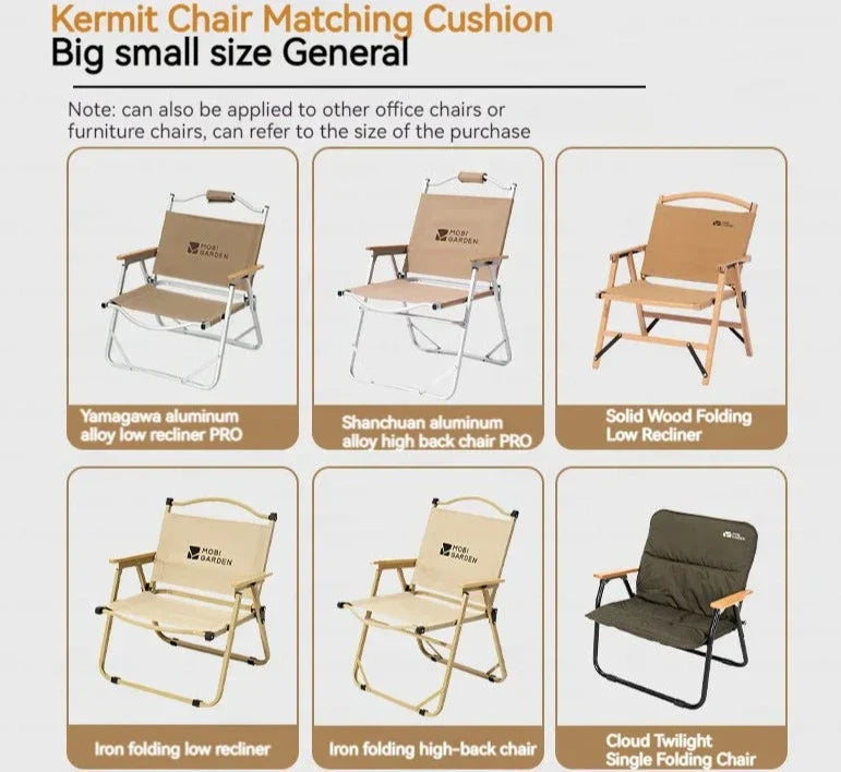 Camping Folding Chair Cushion Detachable Seat Pad