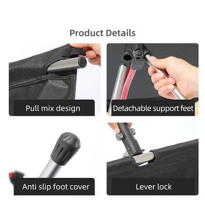 Lightweight Camping Cot Collapsible Sleeping Bed Black