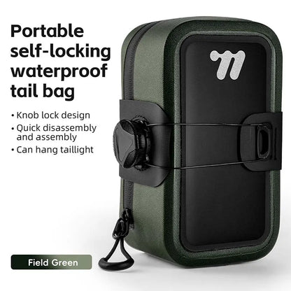 0.5L Seamless Waterproof Mini Bicycle Saddle Bag 600D TPU Green