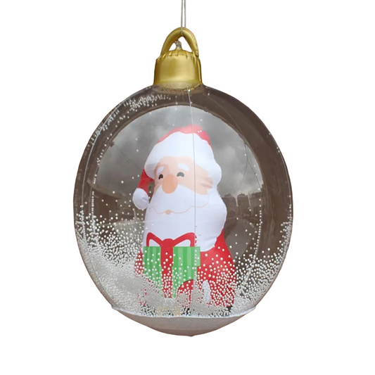 Santa Claus LED Transparent Ball - Christmas Inflatable Luminous Decor
