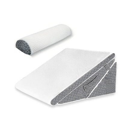 Adjustable Wedge Pillow Set Ergonomic Triangle Pillow Headrest Grey