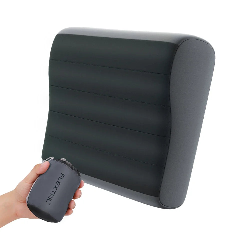Ergonomic Inflatable Camping Air Pillow Grey