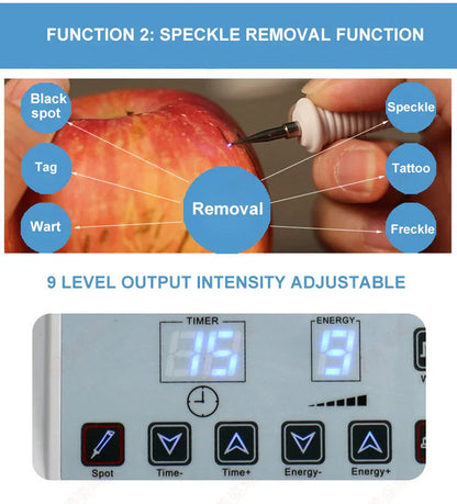 3-in-1 Ultrasonic Facial Machine with Plasma Freckle Pen