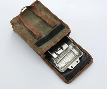 Portable Thickened Camping Frying Pan Silver