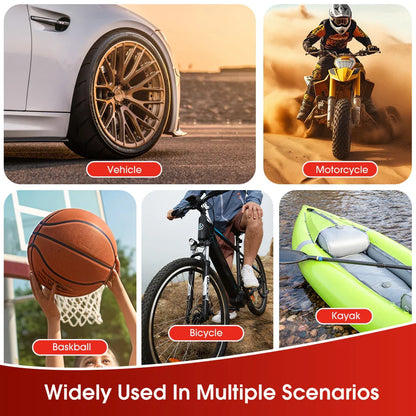 Mini Electric Air Pump 20L/Min Portable Tire Inflator Black