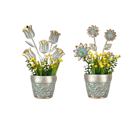 LIFFY Handcrafted Metal Flower Wall Art: Elegance for Your Home