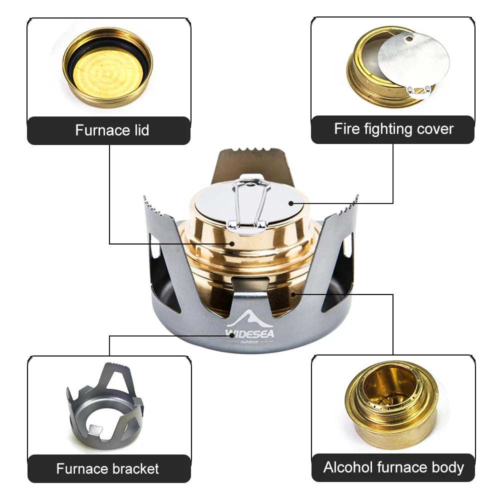 High-Quality Portable Alcohol Stove Grey