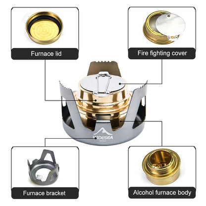High-Quality Portable Alcohol Stove Grey