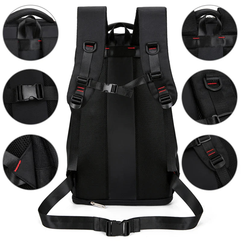 90L Large-Capacity Hiking Travel Backpack Black