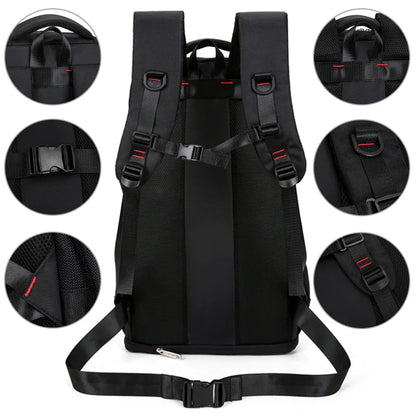 90L Large-Capacity Hiking Travel Backpack Black