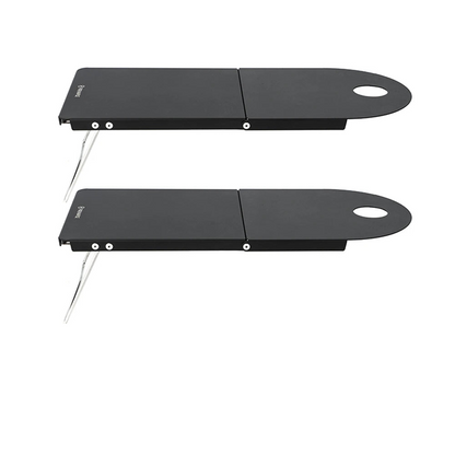 Petrel Ultralight Folding Camping Table 2PCS Portable Aluminum Desk Black