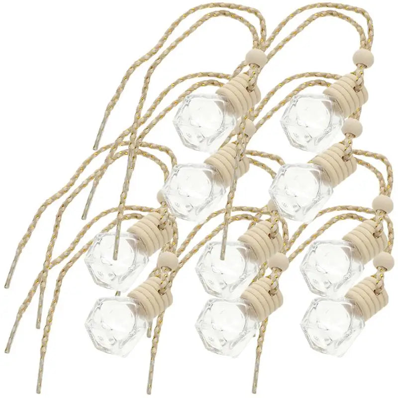 10PCS Hanging Glass Perfume Bottle Car Scent Diffuser–8ml
