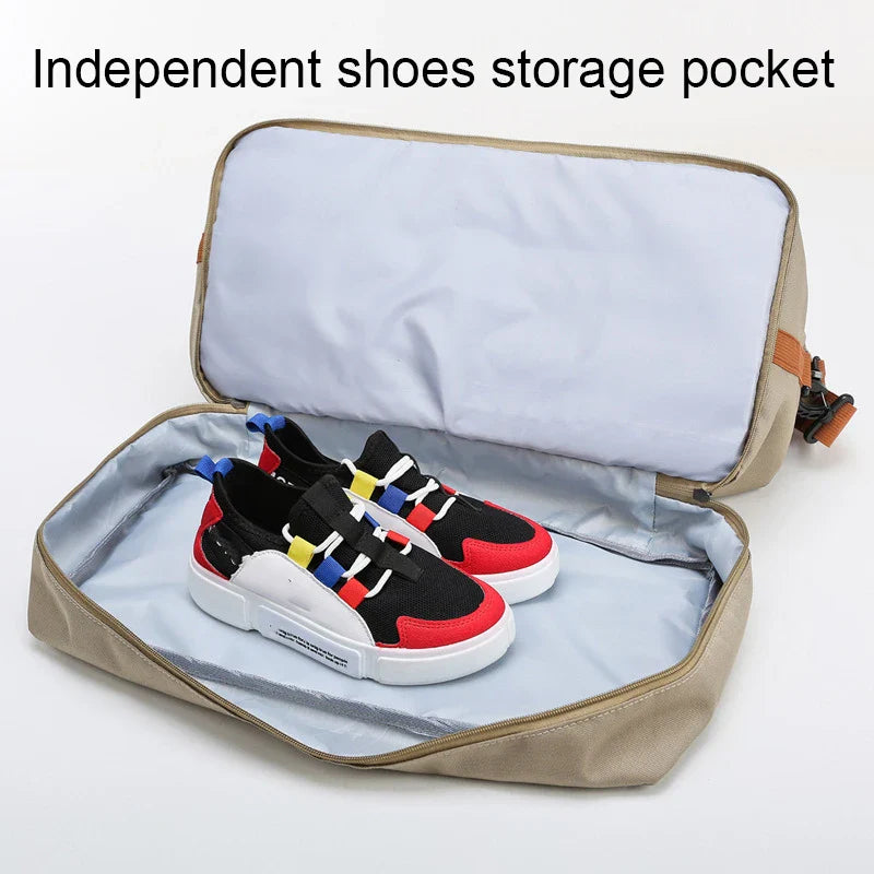 Nylon Travel Gym Duffel Bag Khaki