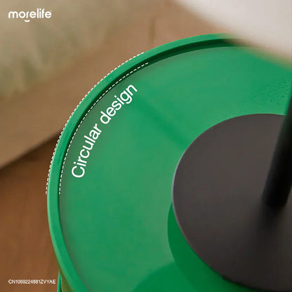 Minimalist Green Nightstands - Mid Century Round Coffee Tables with Storage