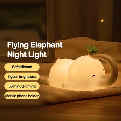 Adorable Elephant Silicone Night Light