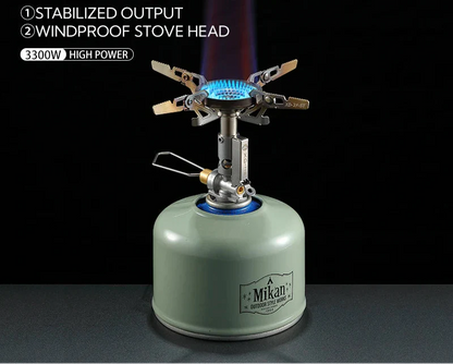 Adjustable Mini Camping Gas Stove Silver