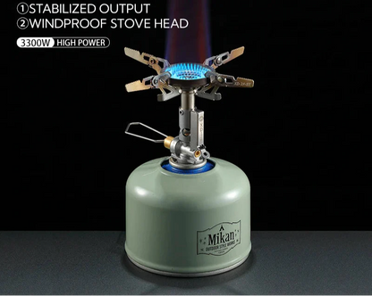 Adjustable Mini Camping Gas Stove  Split-Type Burner Silver