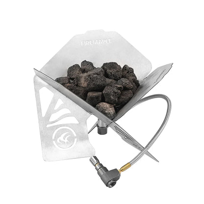 Antarcti Mini Gas Fire Pit Windproof Stainless Steel Heater Silver