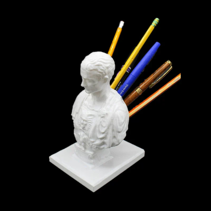 Julius Caesar statue Office Desk Pen Holder