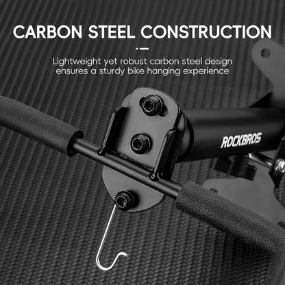 Wall Mount Bike Rack Heavy-Duty Carbon Steel Bicycle Holder Black