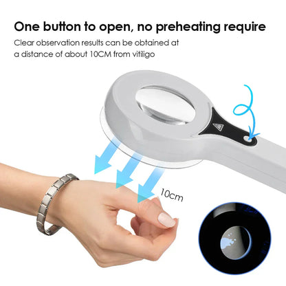 UV Skin Analyzer for Beauty and Facial Testing - Wood Lamp Light Detection