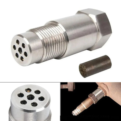 2PCS O2 Sensor Spacer Adapter–M18x1.5 Catalyst CEL Fix Silver