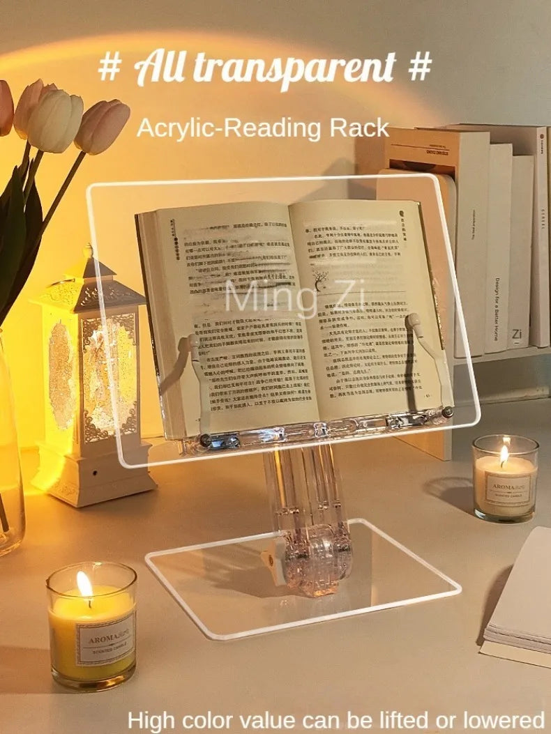 Luxury Lifted Acrylic Laptop Stand: 180° Rotatable, Ergonomic Design