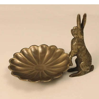 Whimsical Rabbit Brass Ornaments: Artistic Charm for Home Decor"