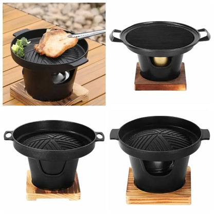 Detachable Camping Alcohol Stove Black