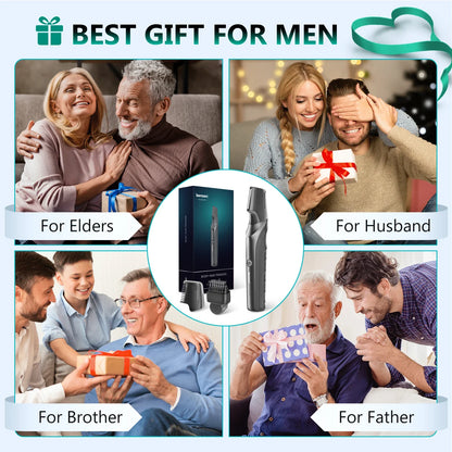 Electric Body Hair Trimmer IPX5 Waterproof Groomer Clipper Black