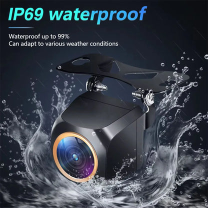 AHD 2K Car Rear View Camera Fisheye Golden Lens Black