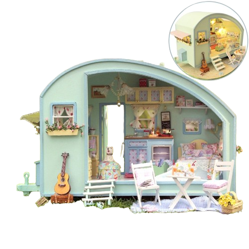 Doll House Wooden Doll Houses Miniature Dollhouse Furniture Kit Toys for Children Gift Time Travel Doll Houses
