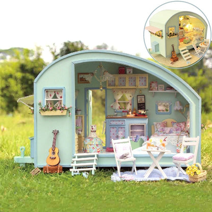 Doll House Wooden Doll Houses Miniature Dollhouse Furniture Kit Toys for Children Gift Time Travel Doll Houses