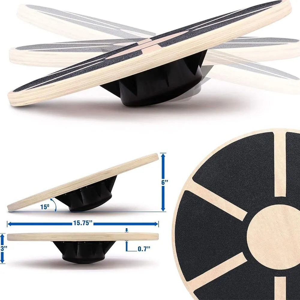 Multifunctional Wooden Wobble Balance Board