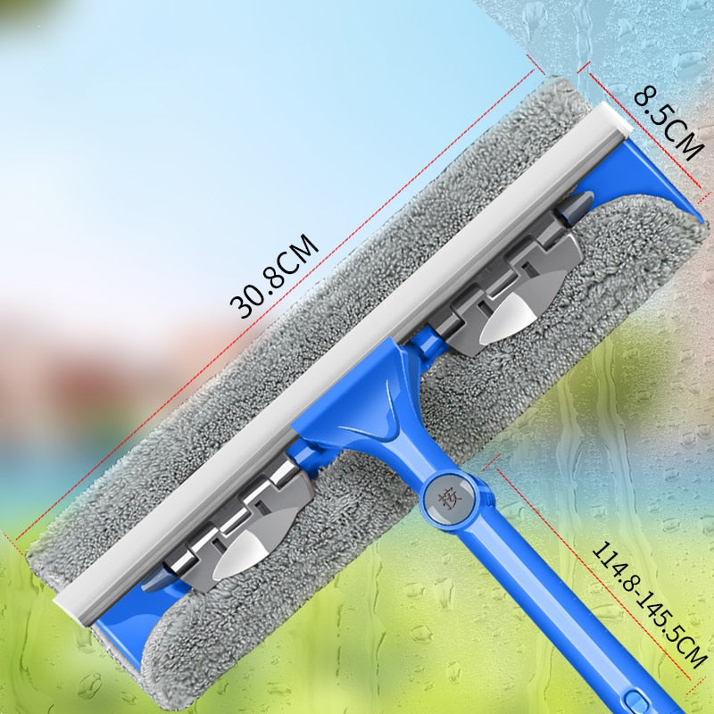 Cleaning Tool Double-sided Telescopic Rod Window Cleaner Mop