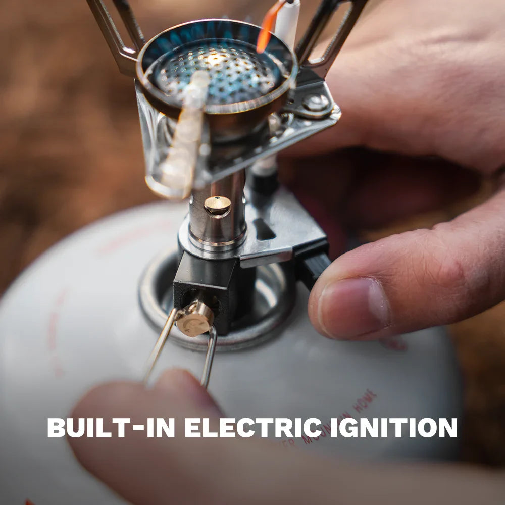 Ultralight Portable Backpacking Gas Stove 7165 BTU Camp Burner Silver