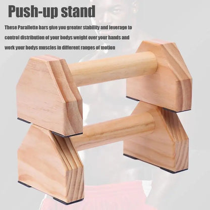 Push-up Stand Wood Pushup Bars Exercise