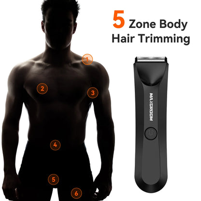 Body Hair Trimmer for Men Replaceable Ceramic Blade Black