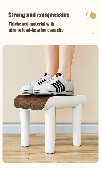 Multi-Functional Portable Office Footrest & Stackable Stool – L-Brown