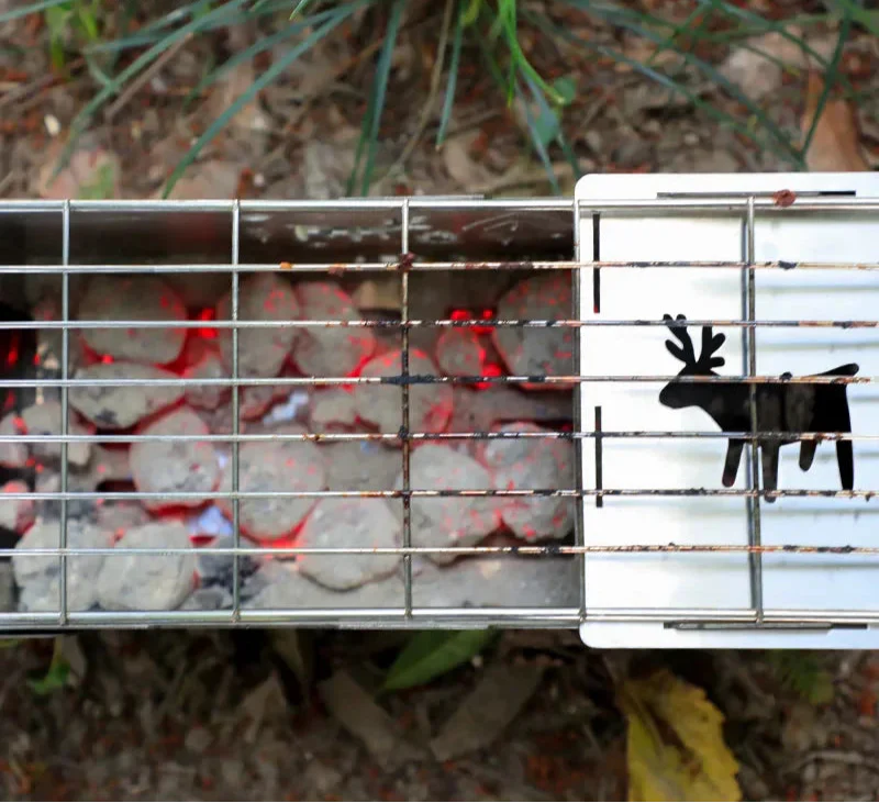 Portable Windproof Wood Stove Camping Grill And Gas Burner